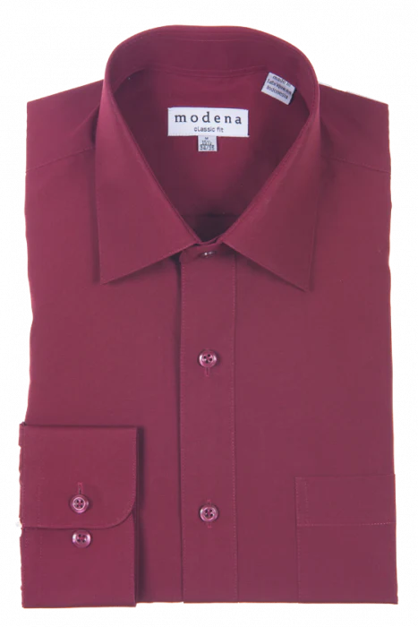 Modena Brand Dress Shirt Long Sleeve Button-Up Contemporary Colors