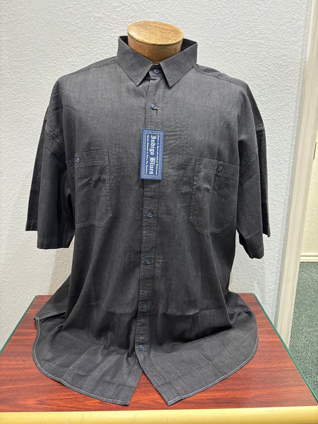 Indigo Blue Short Sleeve Denim Shirts