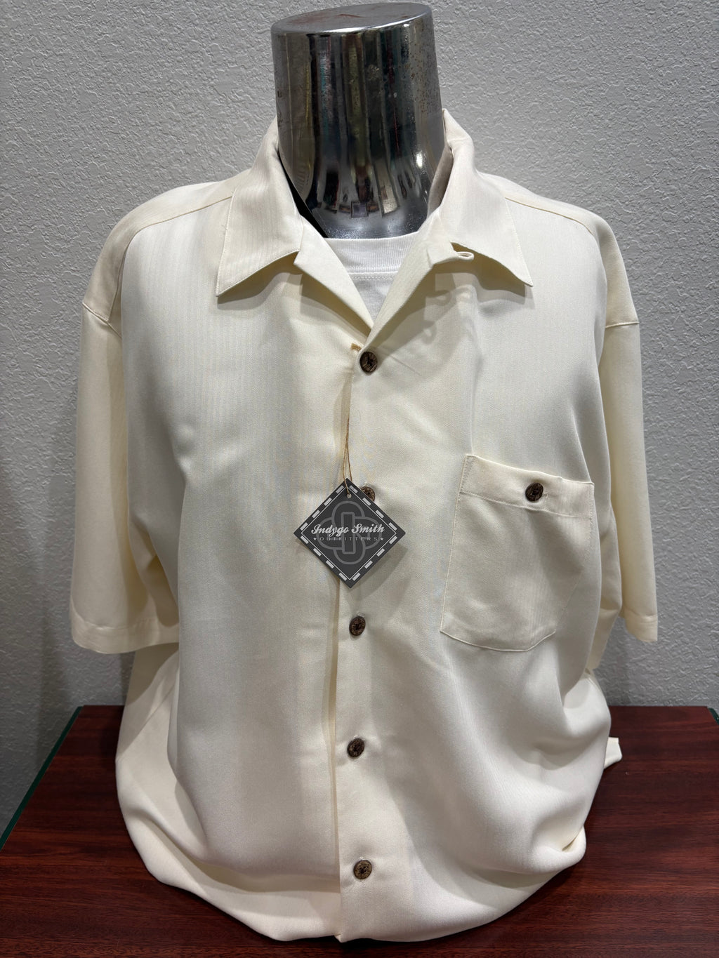 Indigo Smith Solid Button up Short Sleeve