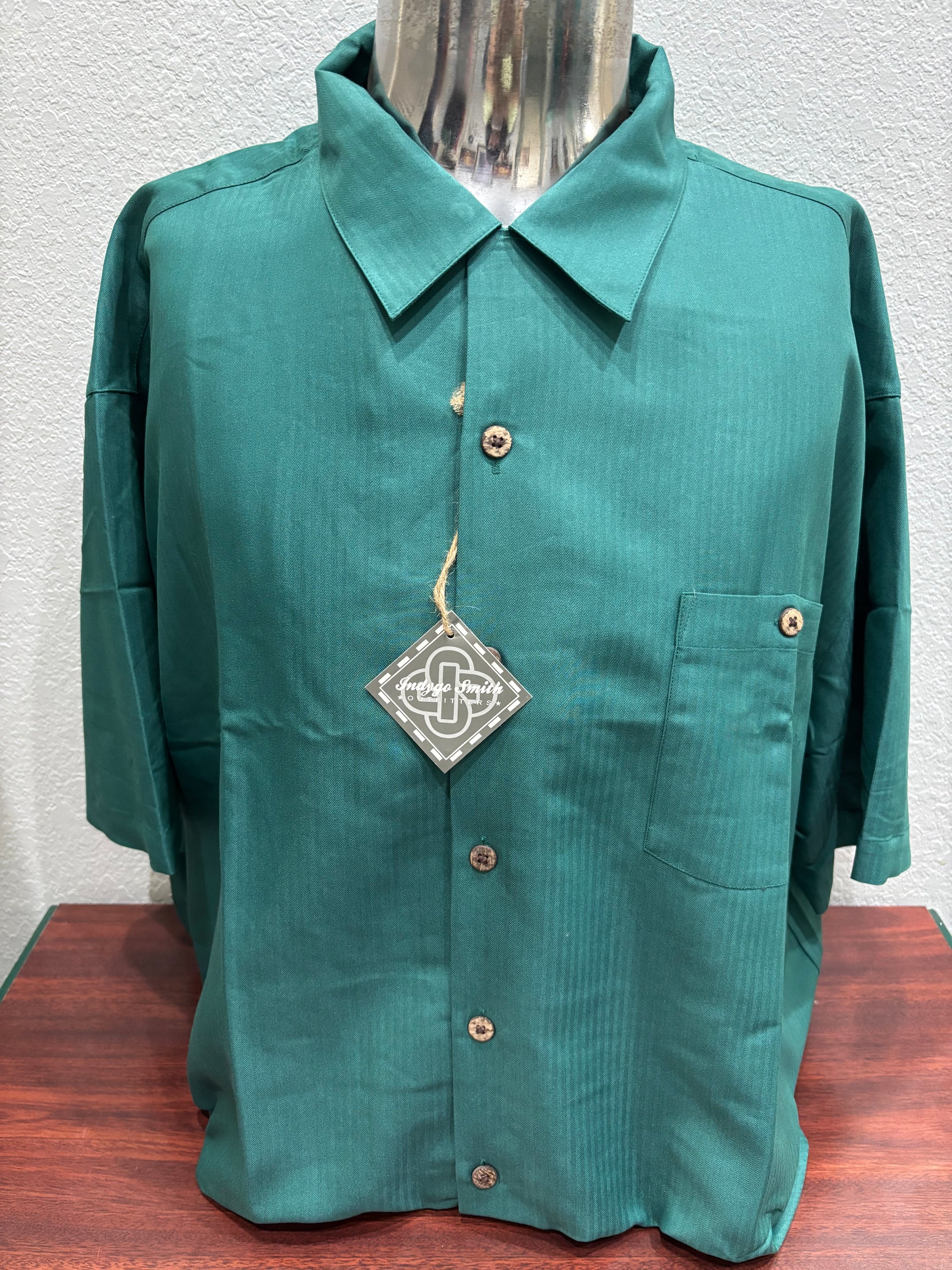 Indigo Smith Solid Button up Short Sleeve
