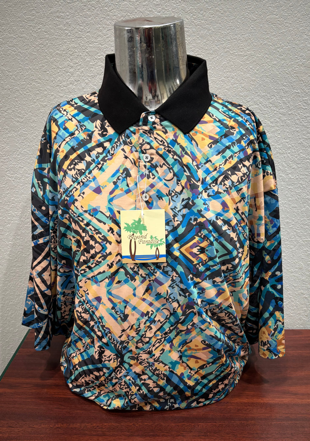 Beyond Paradise Hawaiian Style Polo Shirt