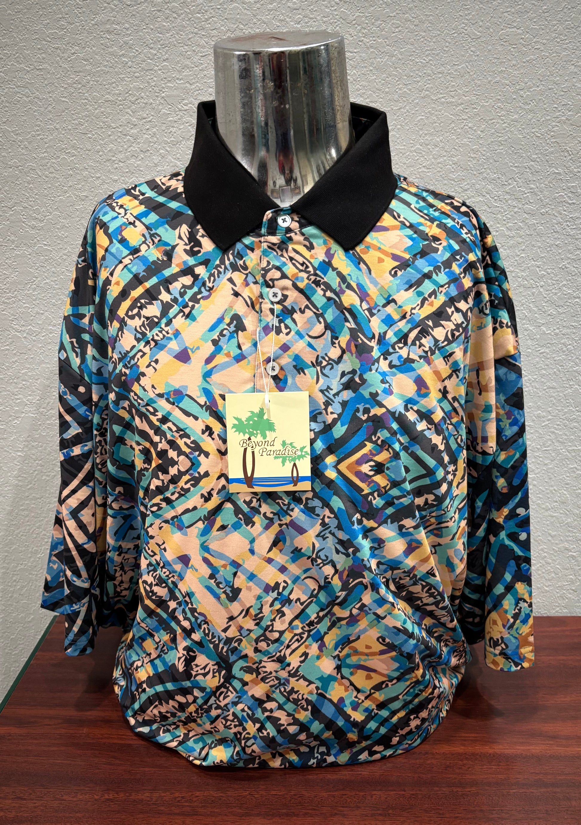 Beyond Paradise Hawaiian Style Polo Shirt