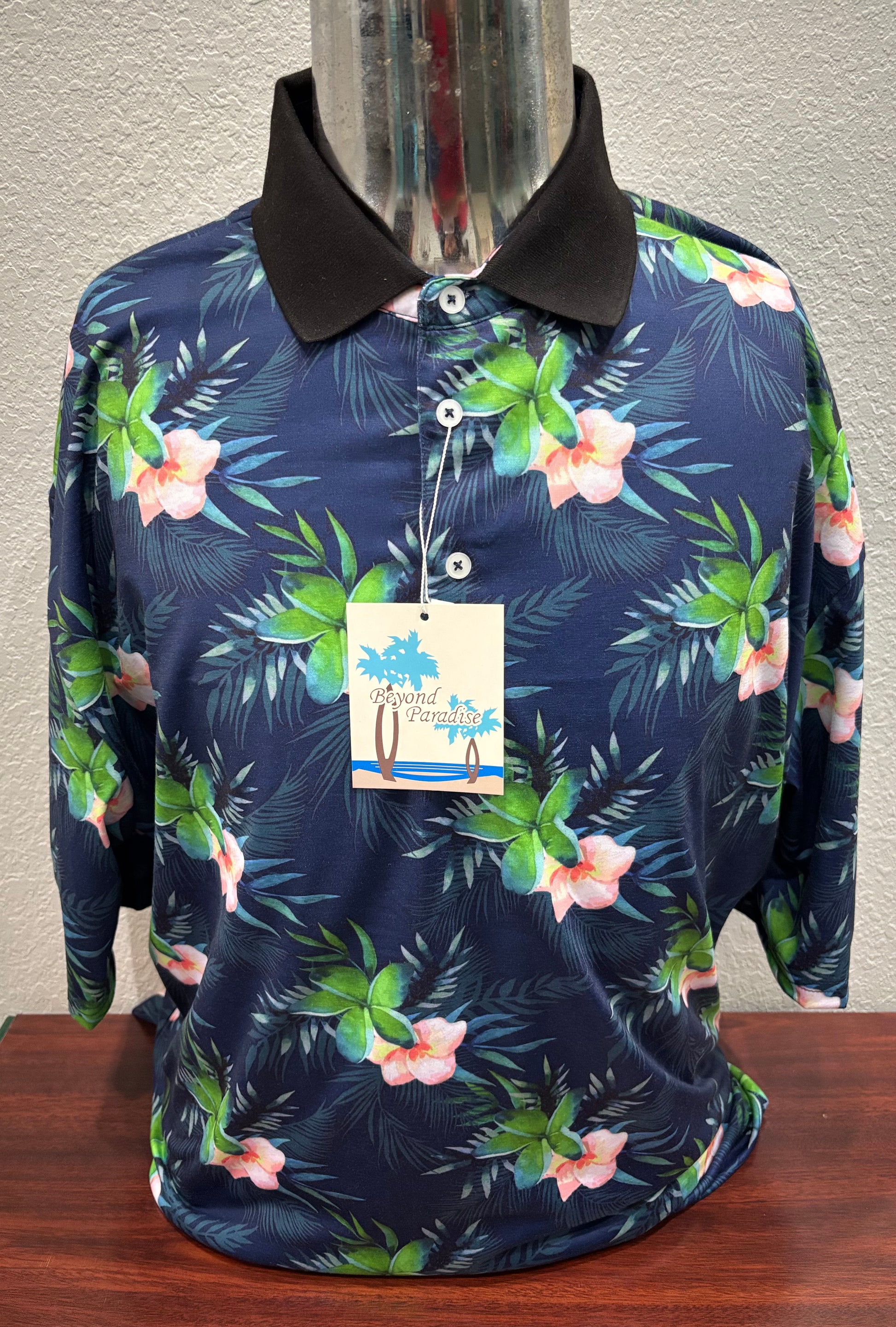 Beyond Paradise Hawaiian Style Polo Shirt