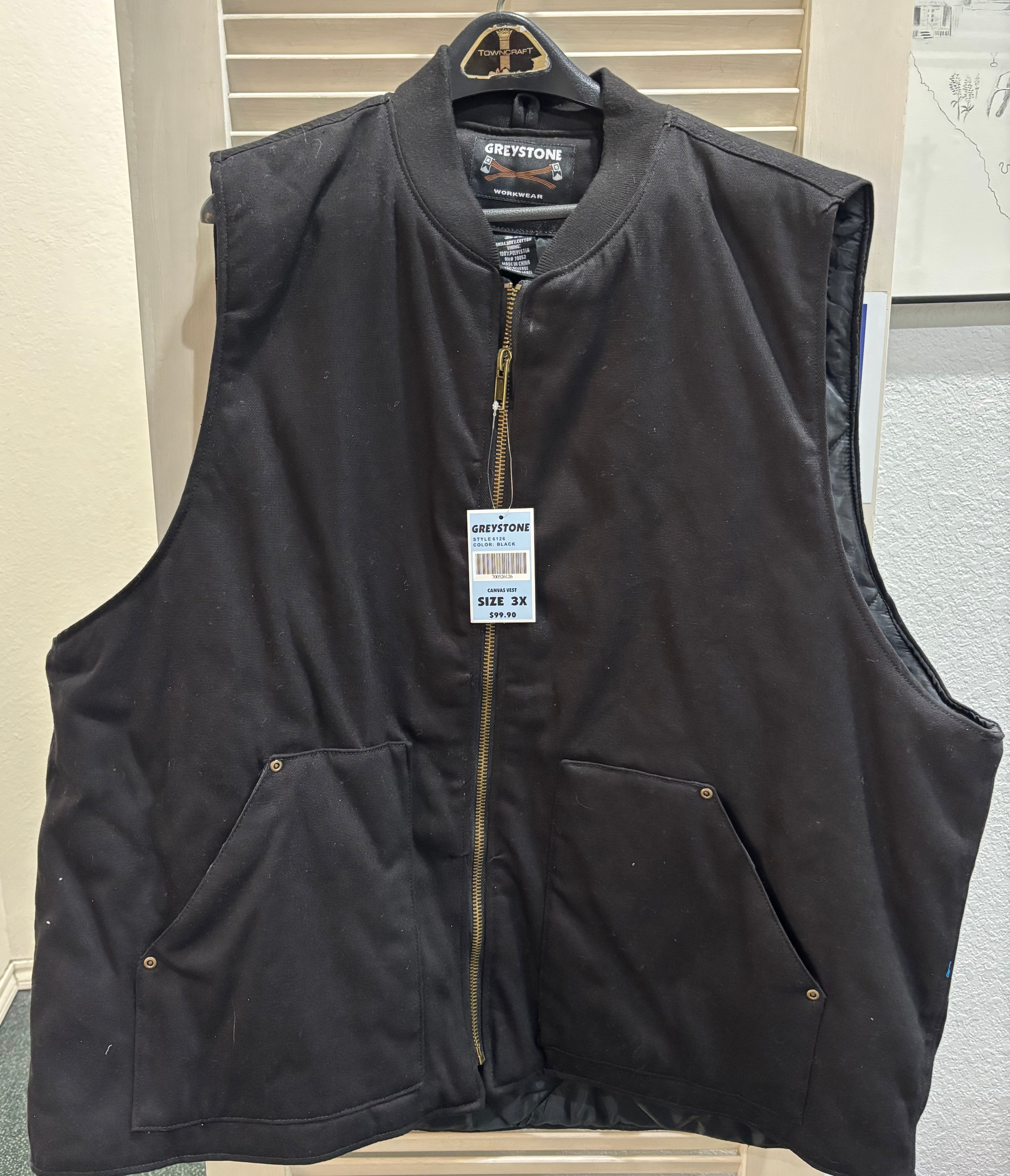 Greystone Canvas quilted and Sherpa Lined Vest