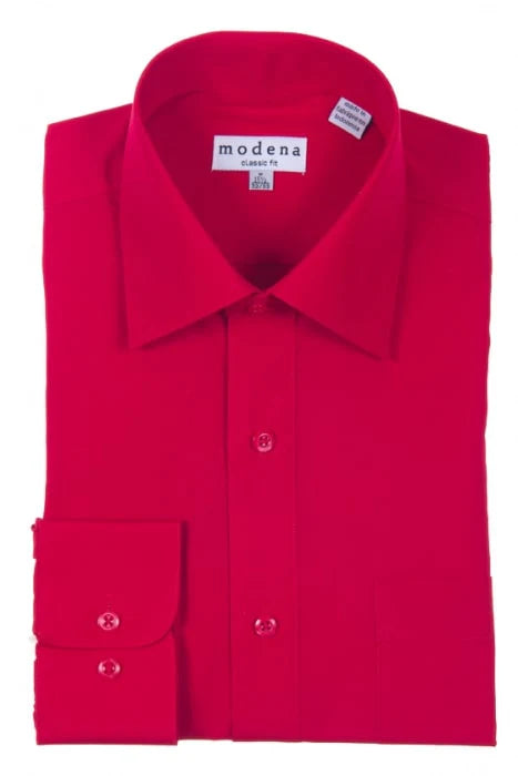 Modena Brand Dress Shirt Long Sleeve Button-Up Contemporary Colors